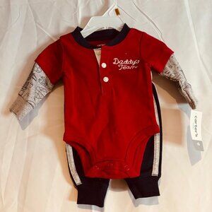 Carter’s Newborn Baby Boy “Daddy’s Team” Bodysuit & Pants Outfit